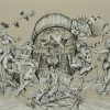 A oficina de maravilhosos diluvios, acrílico e tinta da china s papel, 50x70cm, 2010