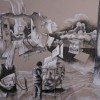 Arte de ser Portugês e as economias que nem deus fez, acrilico e tinta da china s papel, 50x70cm, 2011
